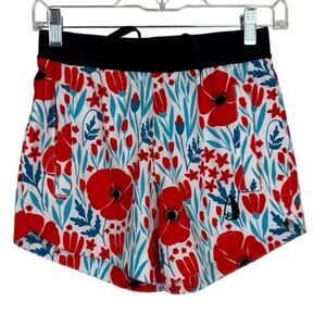 🥑5/$25 TacHuntFish Women’s Athletic Shorts Poppy Floral XS